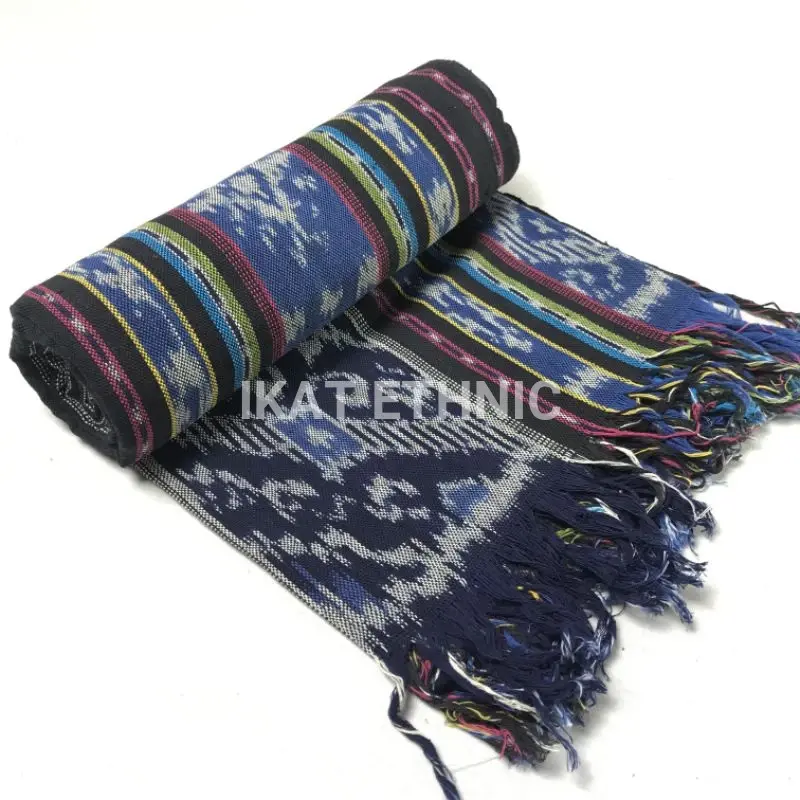 Kain Tenun Motif Asmat Biru